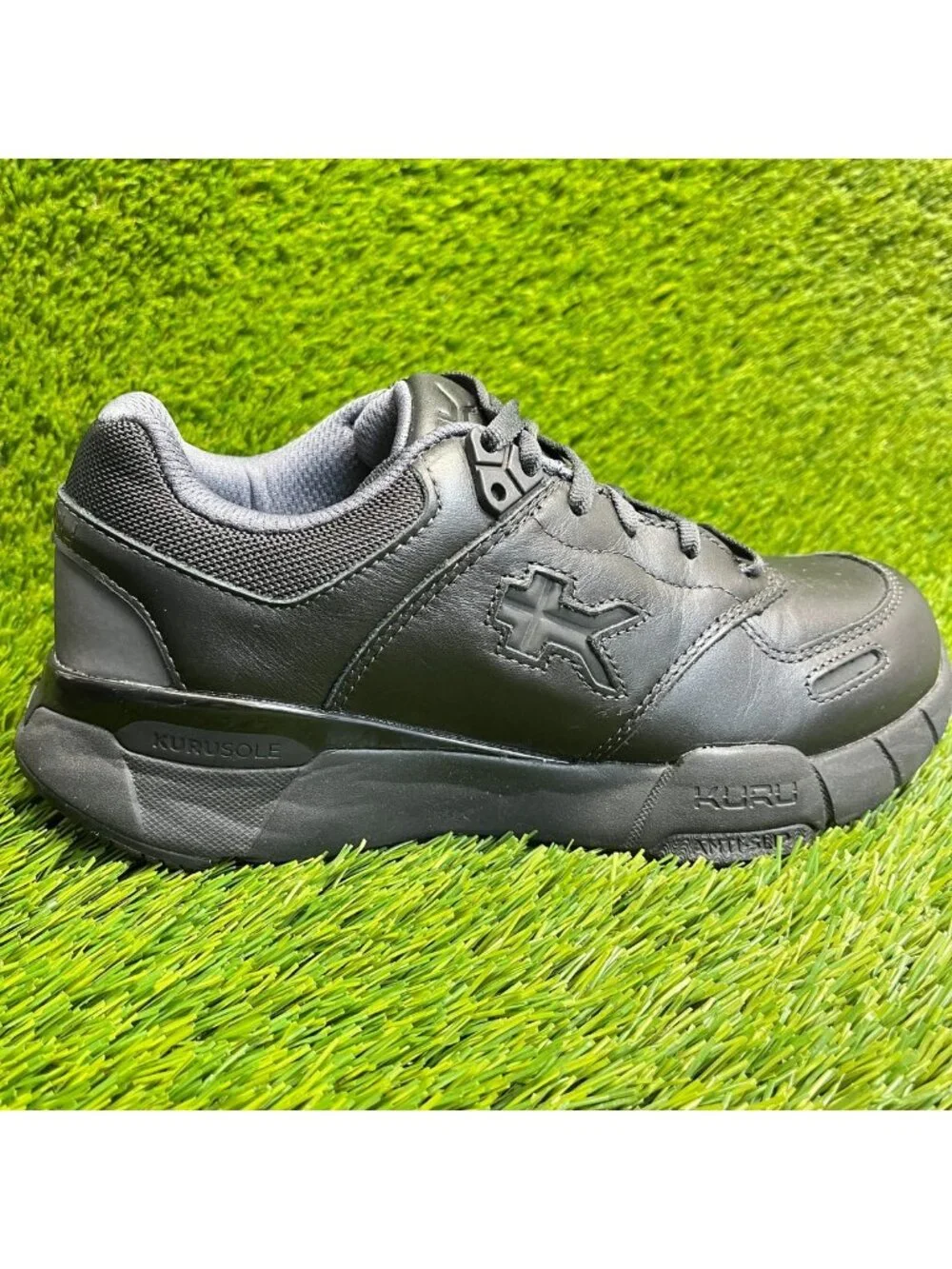 Kuru Kinetic 2.0 Womens Size 8.5D Black Athletic Leather Walking Shoes Sneakers